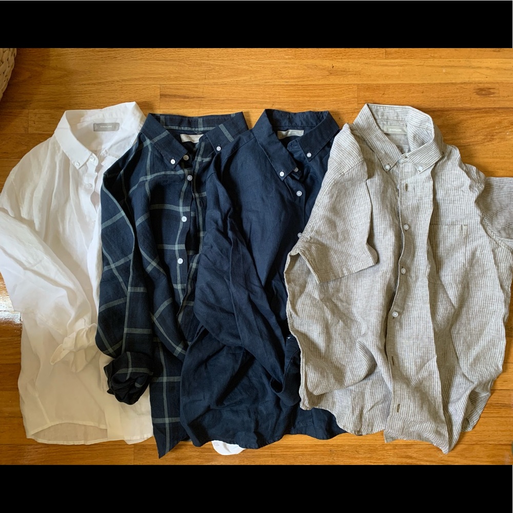 Men’s Everlane linen button downs.